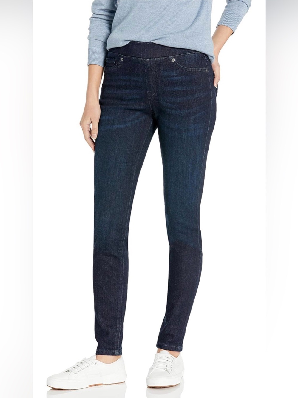Amazon Essentials pull on Jeggings. Size 12. Dark Blue Wash.